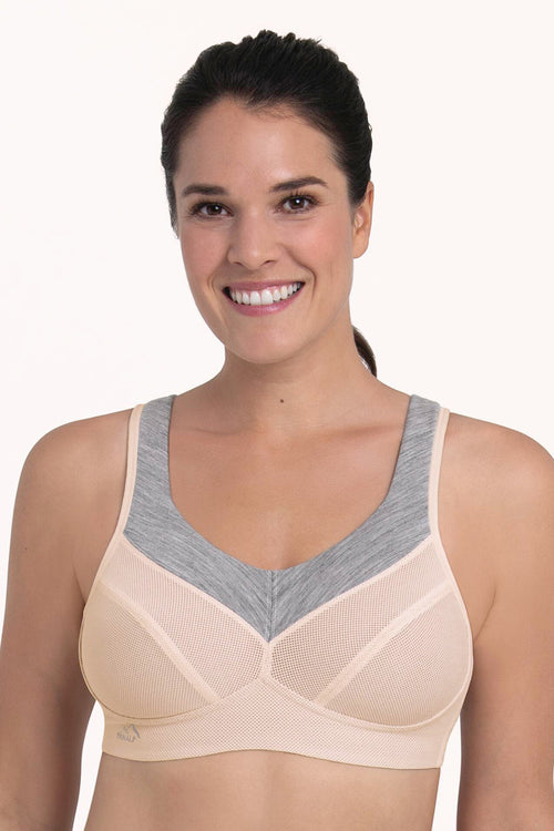 Anita Active PanAlp Wool Firm Support Sports Bra - Smart Rose/Melange - source image 71363