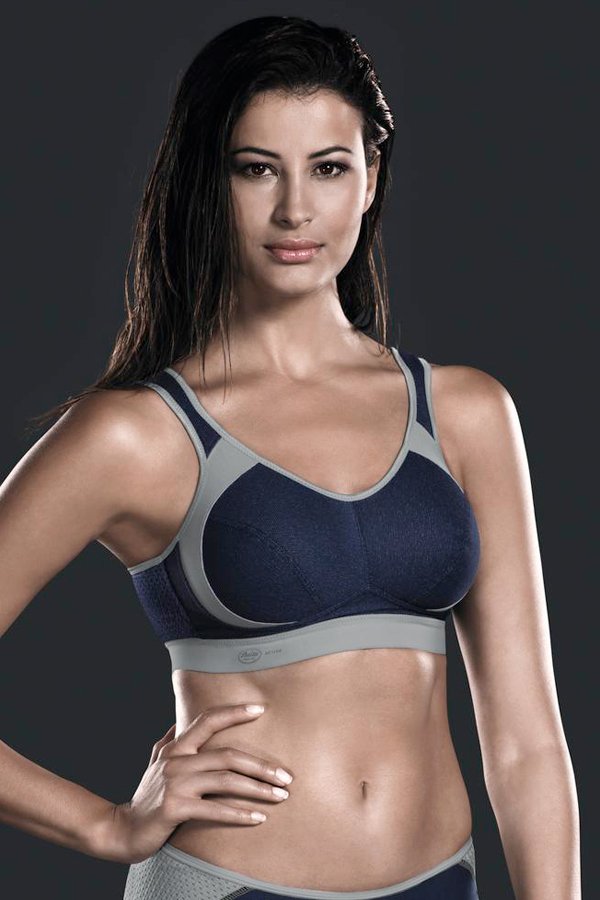Anita Active Sports Bra - Denim - source image 30606