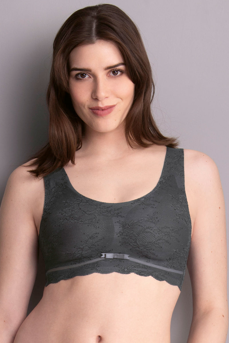 Anita Rosa Faia Essentials Lace Bralette with Cups - Anthracite - source image 48338