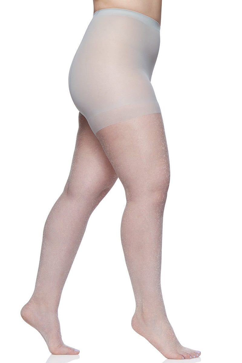 Berkshire Queen Pantyhose Ultra Sheer & Shimmer Control Top Sandalfoot - Platinum - source image 59823