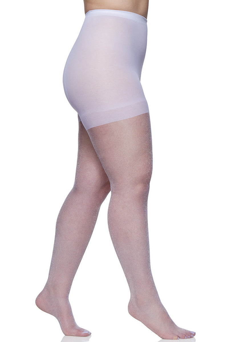 Berkshire Queen Pantyhose Ultra Sheer & Shimmer Control Top Sandalfoot - White - source image 59826