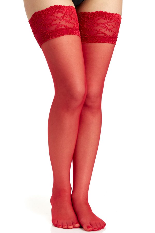 Berkshire Silky Sheer Stockings - Red Laquer - source image 59725