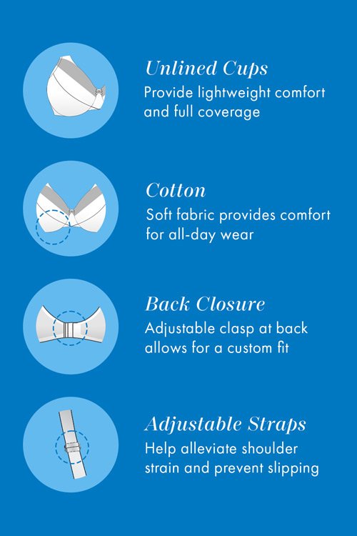 Bestform Satin Trim Wireless Cotton Bra with Unlined Cups - Product - source image 54917