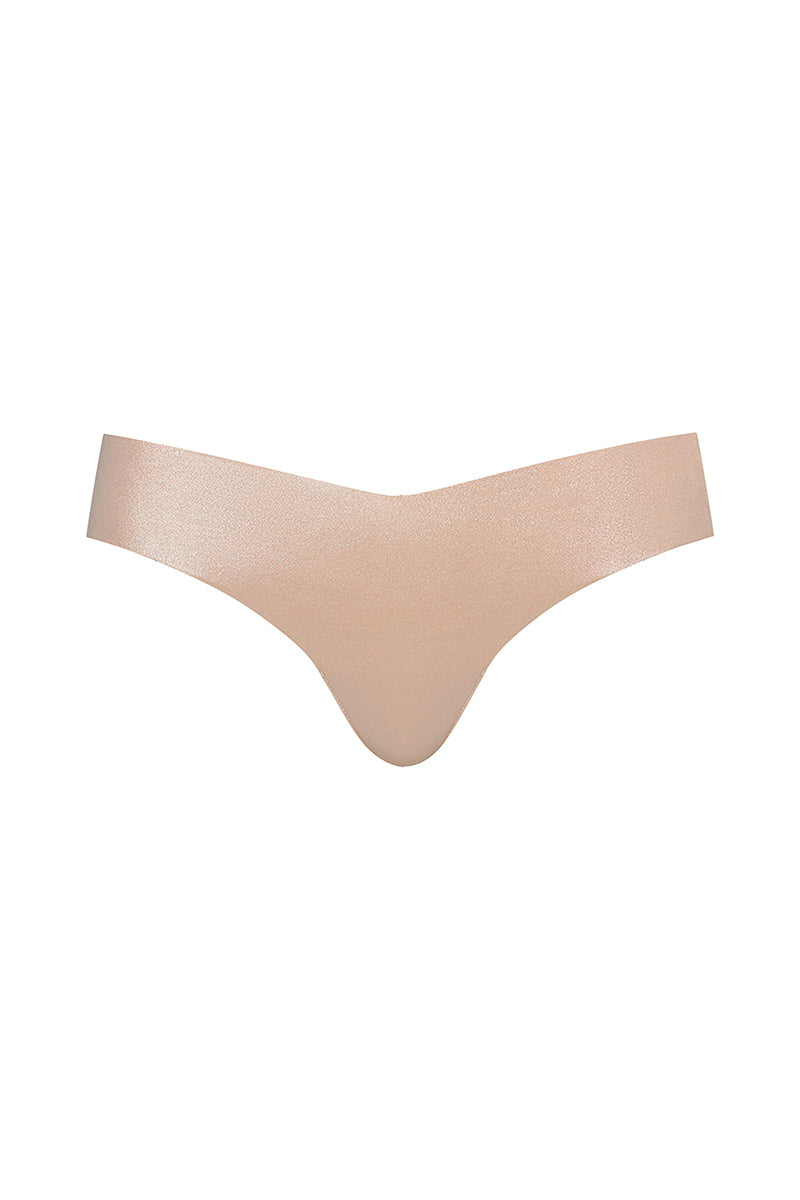Commando Classic Print Thong Panty - Champagne Shimmer - source image 58943