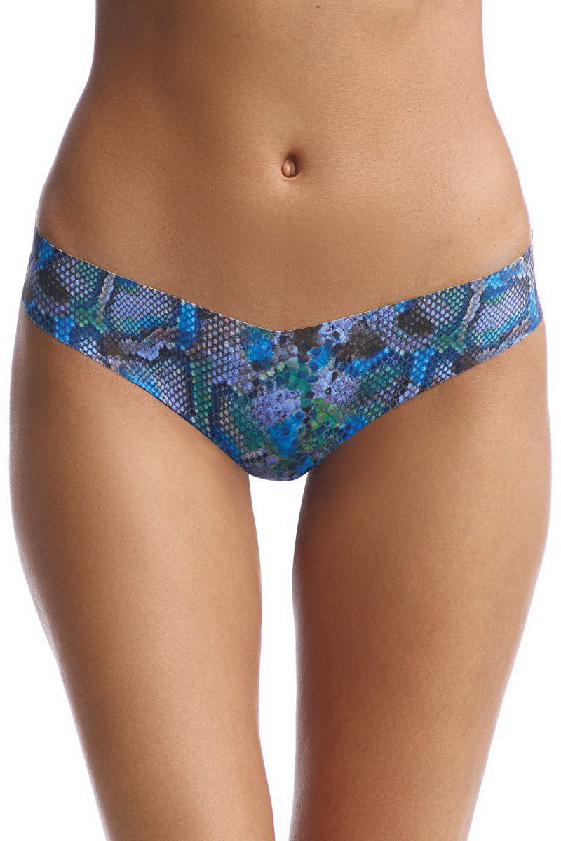 Commando Classic Print Thong Panty - Cobalt Serpent - source image 71239