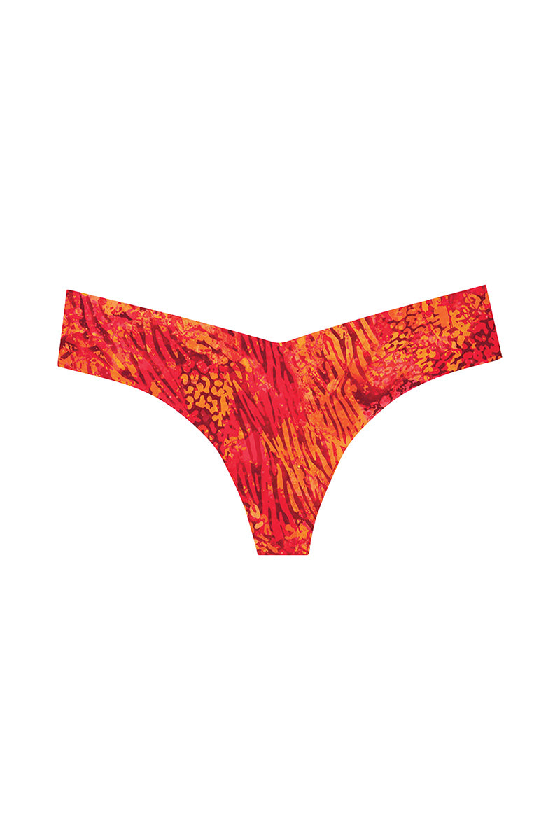 Commando Classic Print Thong Panty - Jungle Flame - source image 58941
