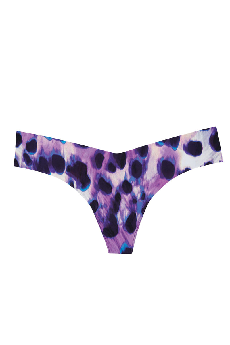 Commando Classic Print Thong Panty - Kenya Purple - source image 71237