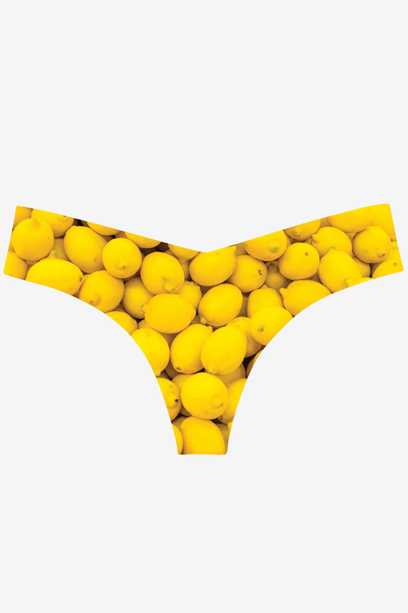 Commando Classic Print Thong Panty - Lemons - source image 71242