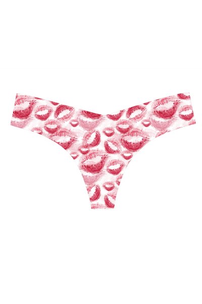 Commando Classic Print Thong Panty - Lipstick - source image 59098