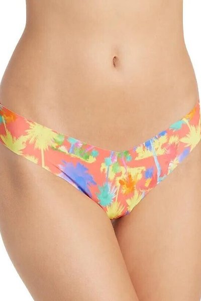 Commando Classic Print Thong Panty - Neon Palms - source image 59108