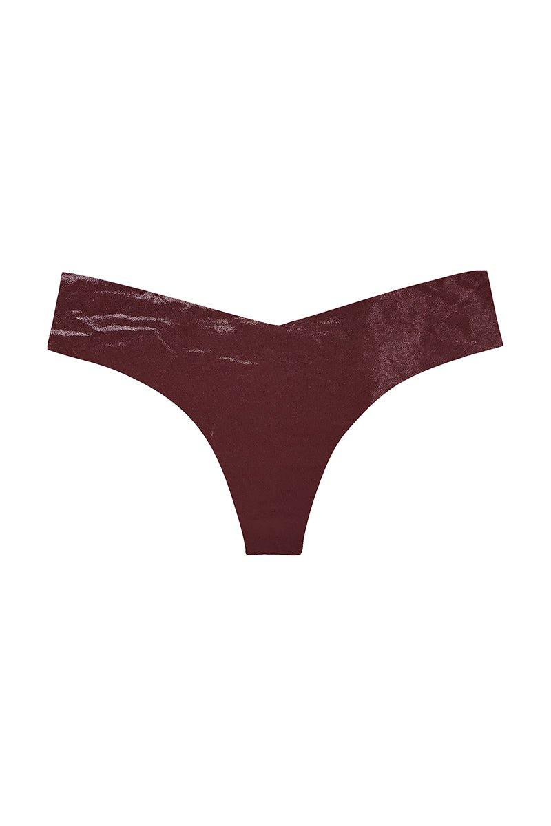 Commando Classic Print Thong Panty - Pinot Shimmer - source image 58937