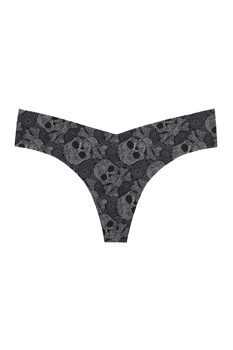 Commando Classic Print Thong Panty - Pretty Dead - source image 67518