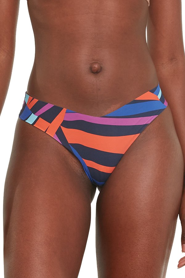 Commando Classic Print Thong Panty - Retro Stripes - source image 58576