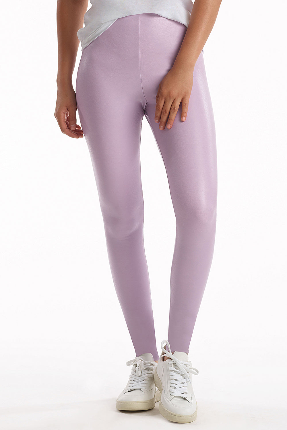 Commando Faux Leather Leggings With Perfect Control - Lavender - source image 58661