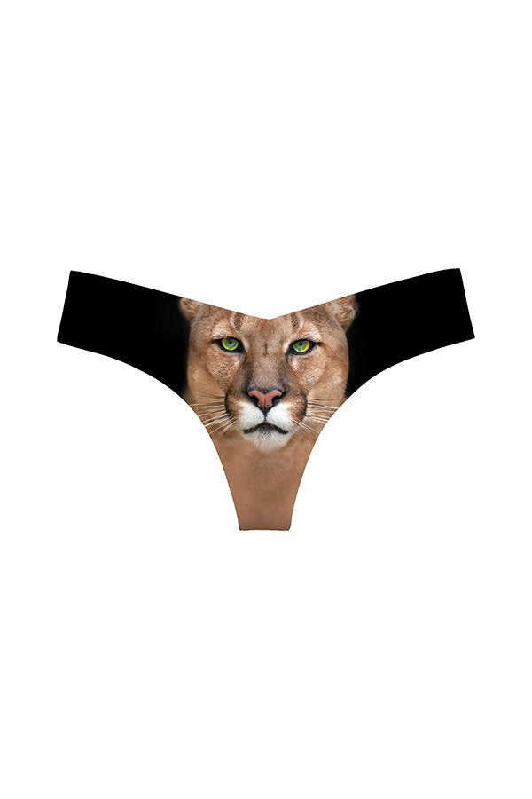 Commando Photo-Op Thong Print - Photo-Op Fierce Puma - source image 58976