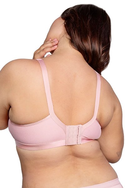 Curvy Couture Cotton Luxe Unlined Wireless Bra - Blushing Rose - source image 57689