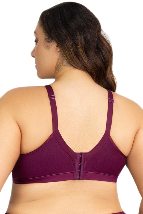 Curvy Couture Cotton Luxe Unlined Wireless Bra - Purple Velvet - source image 57598
