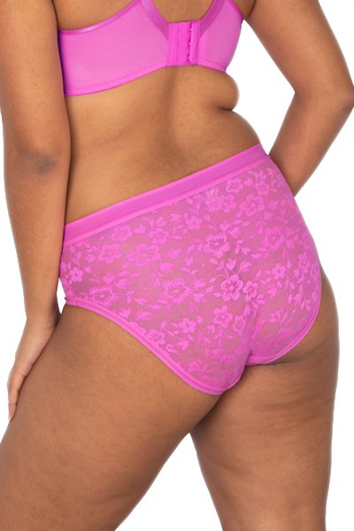 Curvy Couture No-Show Lace High Cut Brief - Flirt - source image 59880