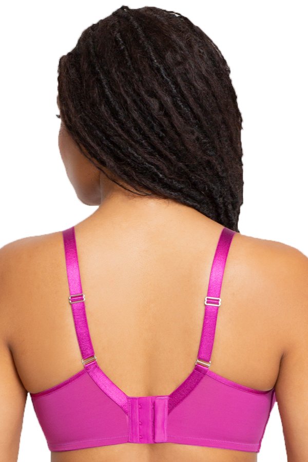 Curvy Couture Sheer Mesh Unlined Bra - Cosmo Pink - source image 57626