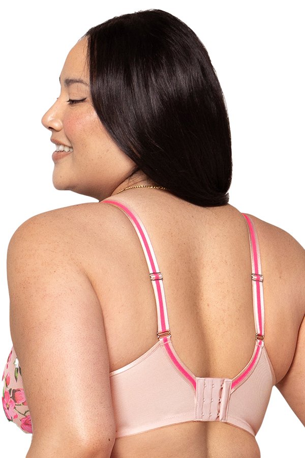 Curvy Couture Sheer Mesh Unlined Bra - In Full Bloom - source image 70309