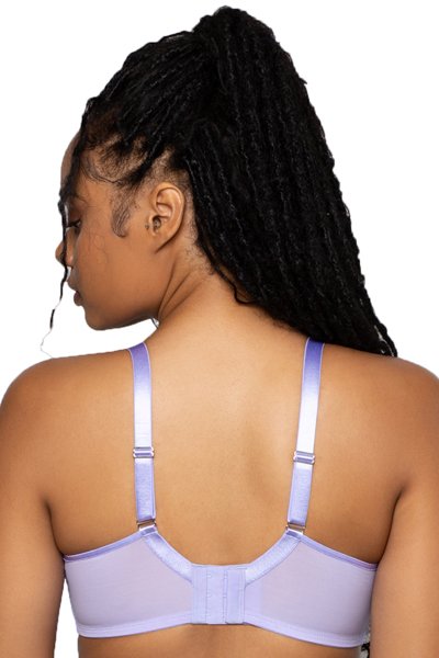 Curvy Couture Sheer Mesh Unlined Bra - Lavender Mist - source image 57630