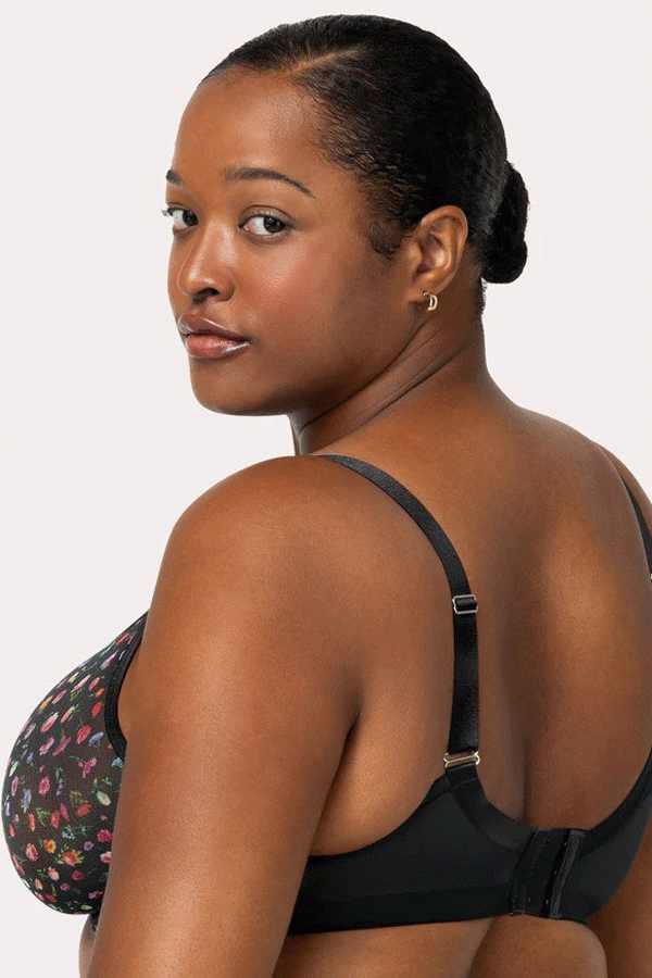 Curvy Couture Sheer Mesh Unlined Bra - Meadow Dream - source image 72659