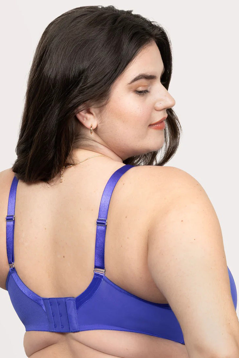 Curvy Couture Sheer Mesh Unlined Bra - Radiant Plum - source image 71750
