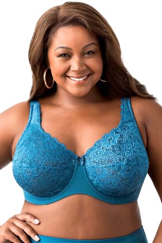 Elila Full Coverage Stretch Lace Underwire Bra - Teal - source image 40664