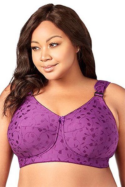 Elila Jacquard Softcup Bra - Aubergine - source image 36656