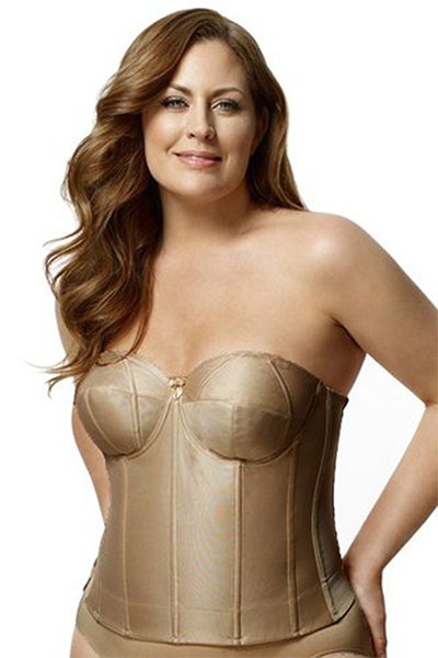 Elila Strapless Longline Bra - Mocha - source image 28116
