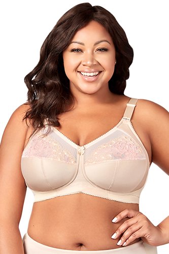 Elila Swiss Embroidery Full Coverage Soft Cup Bra - Nude - source image 41675