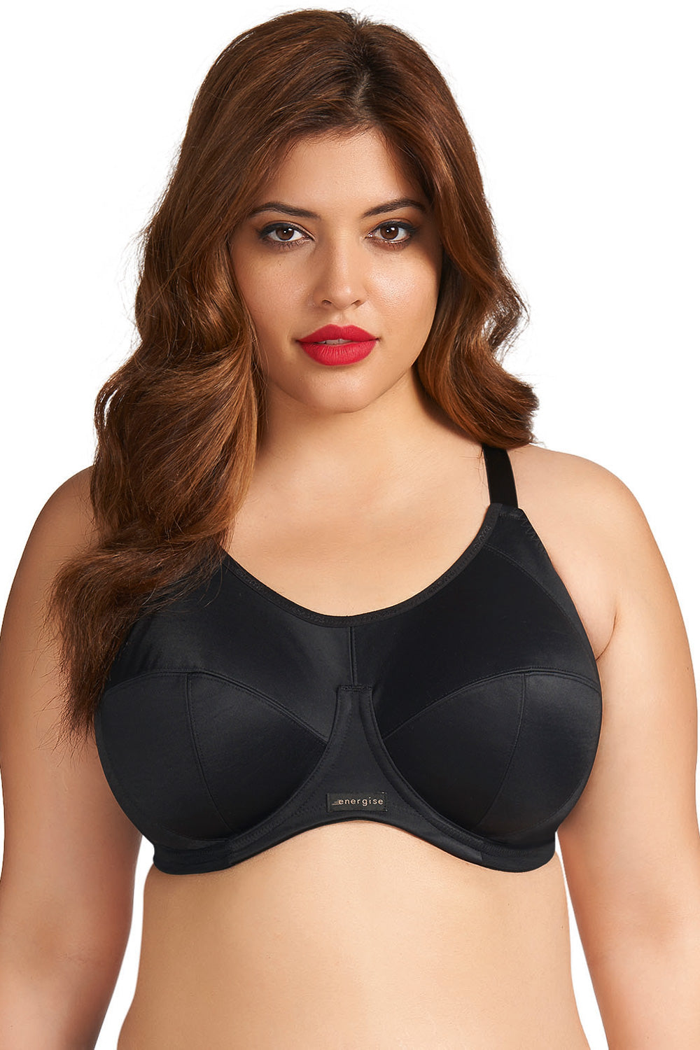 Elomi Energise Underwire Sports Bra - J Hook - Black - source image 14225