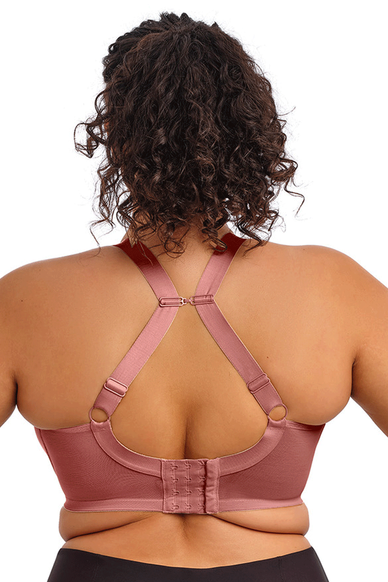 Elomi Energise Underwire Sports Bra - J Hook - Rosewood - source image 72506