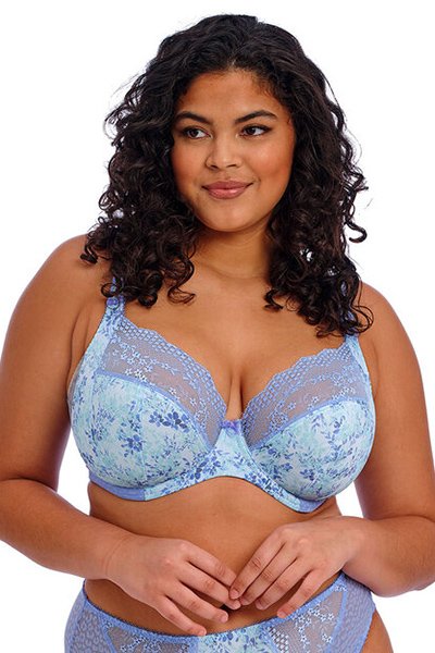 Elomi Lucie Underwire Stretch Plunge Bra - Cornflower - source image 64720