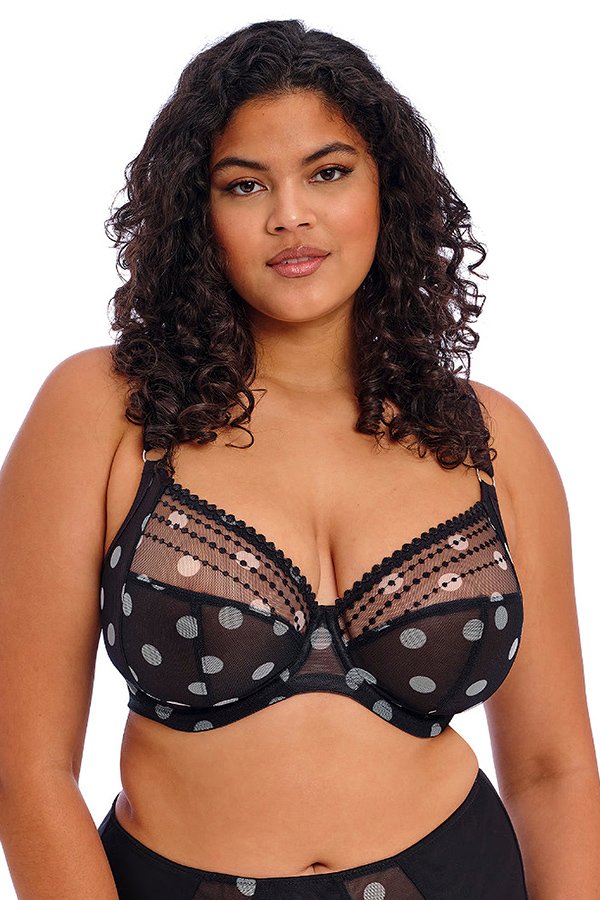 Elomi Matilda Plunge Bra - Black Dot - source image 61697