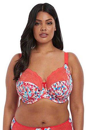 Elomi Morgan Banded Underwire Stretch Lace Bra - Coral Haze - source image 36431