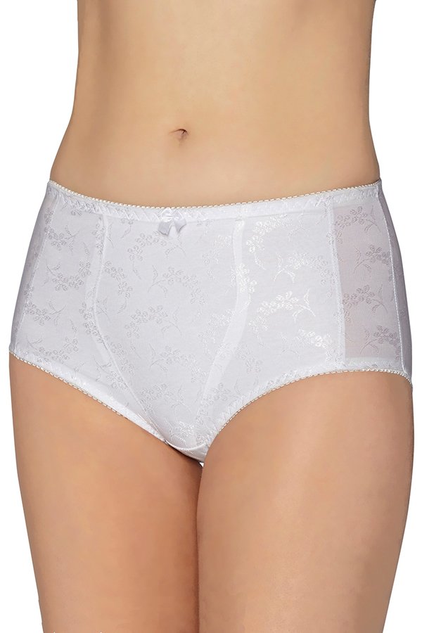 Exquisite Form Floral Jacquard Medium Control Shaper Panties 2-Pack - White - source image 29558