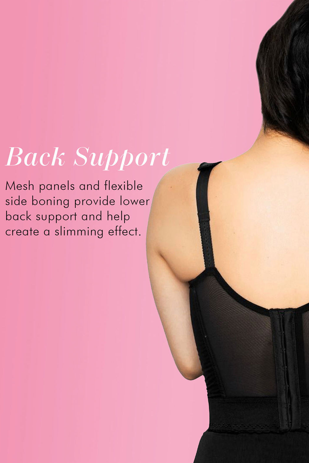 Exquisite Form Fully Back Close Longline Bra - Black - source image 33807