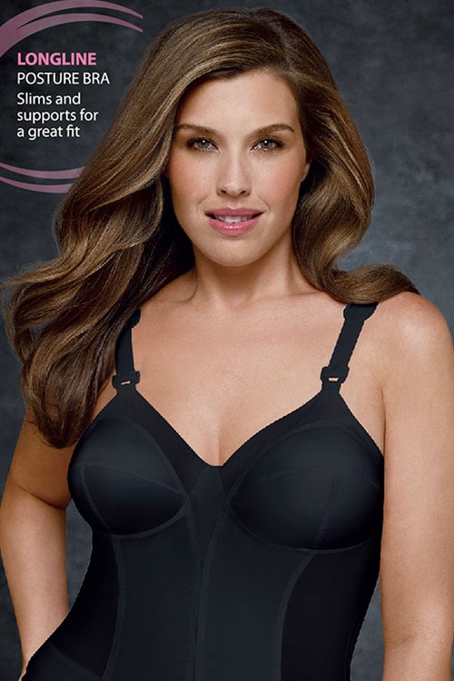 Exquisite Form Fully Back Close Longline Bra - Black - source image 42770