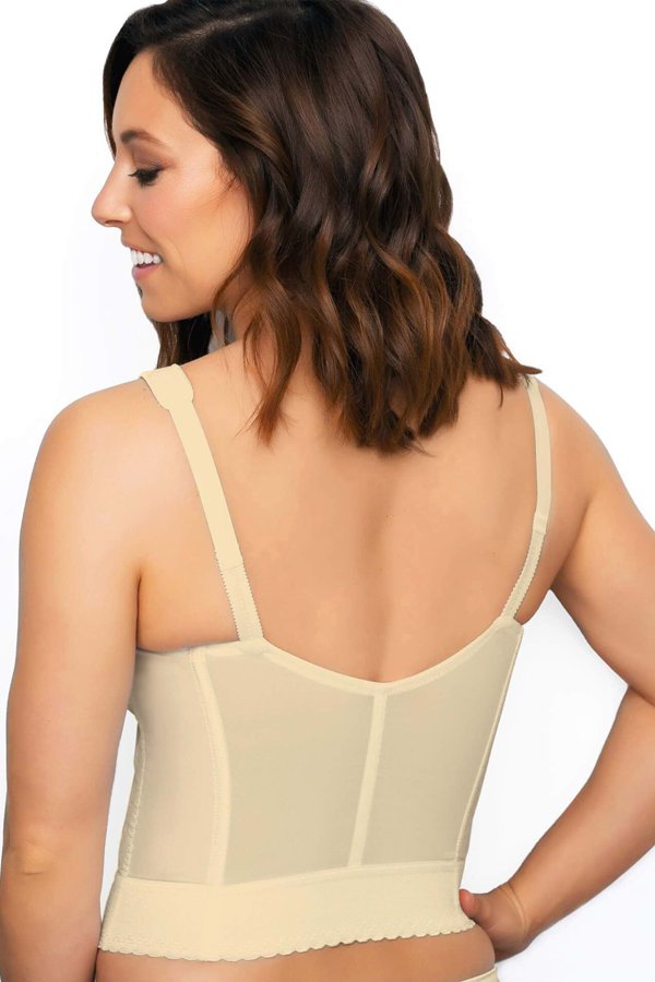 Exquisite Form Fully Front Close Longline Posture Bra - Beige - source image 33803