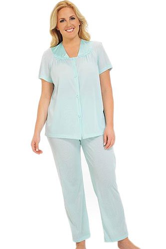 Exquisite Form Short Sleeve Pajama - Azure Mist - source image 32451