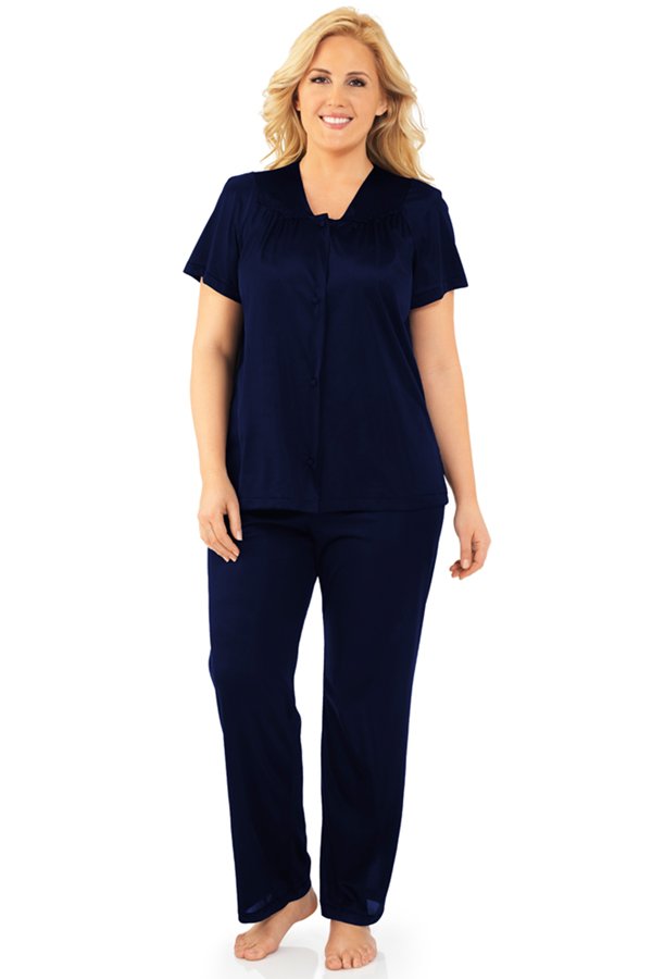 Exquisite Form Short Sleeve Pajama - Navy - source image 39520