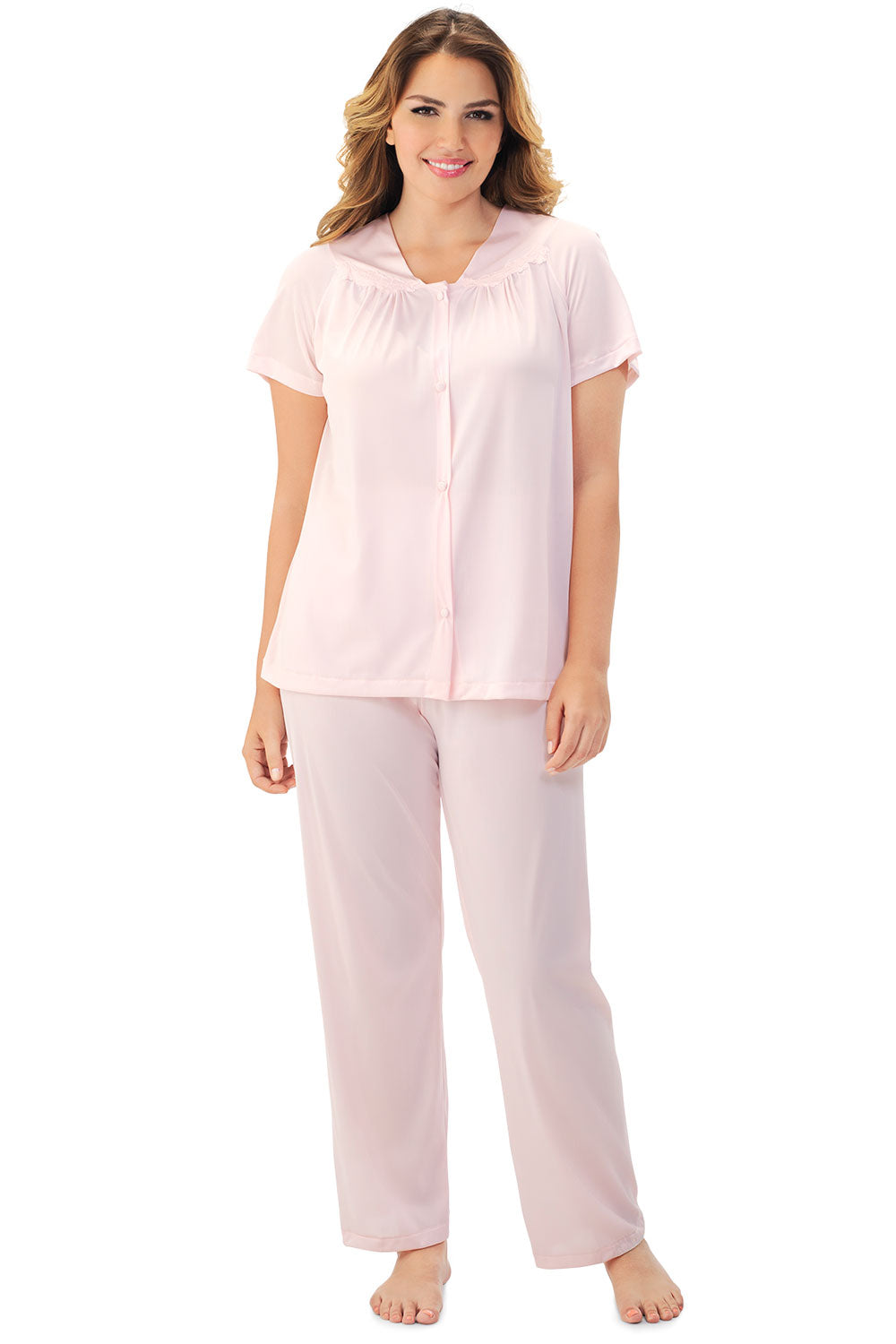 Exquisite Form Short Sleeve Pajama - Pink Champagne - source image 32447