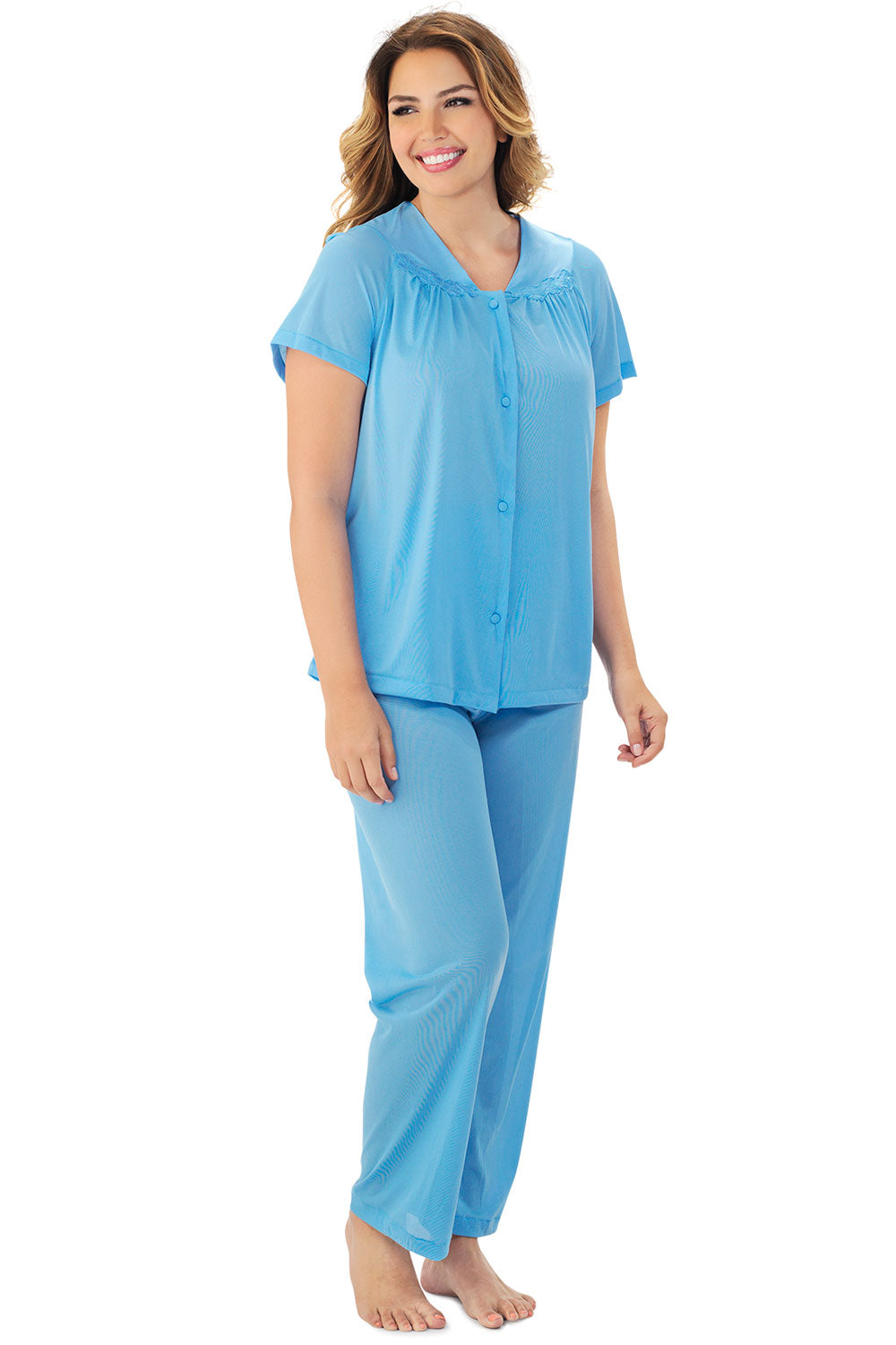 Exquisite Form Short Sleeve Pajama - Purity Blue - source image 32449
