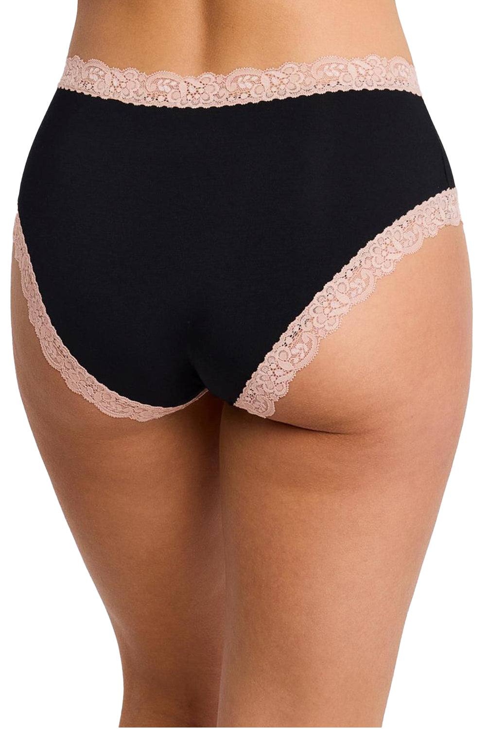 Fleur't Iconic High Waist Boyshort - Black/Seashell - source image 65309