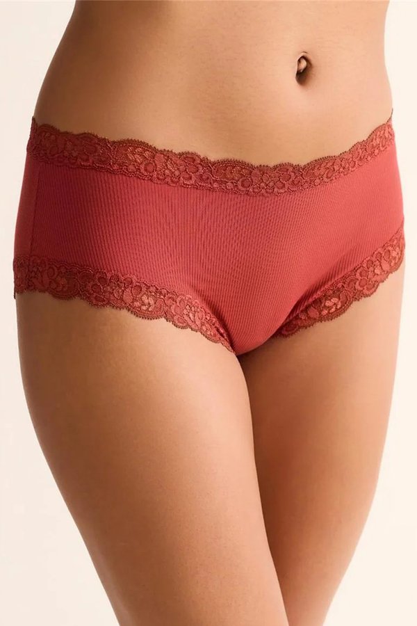 Fleur't Iconic High Waist Boyshort - Chili Rib - source image 74901
