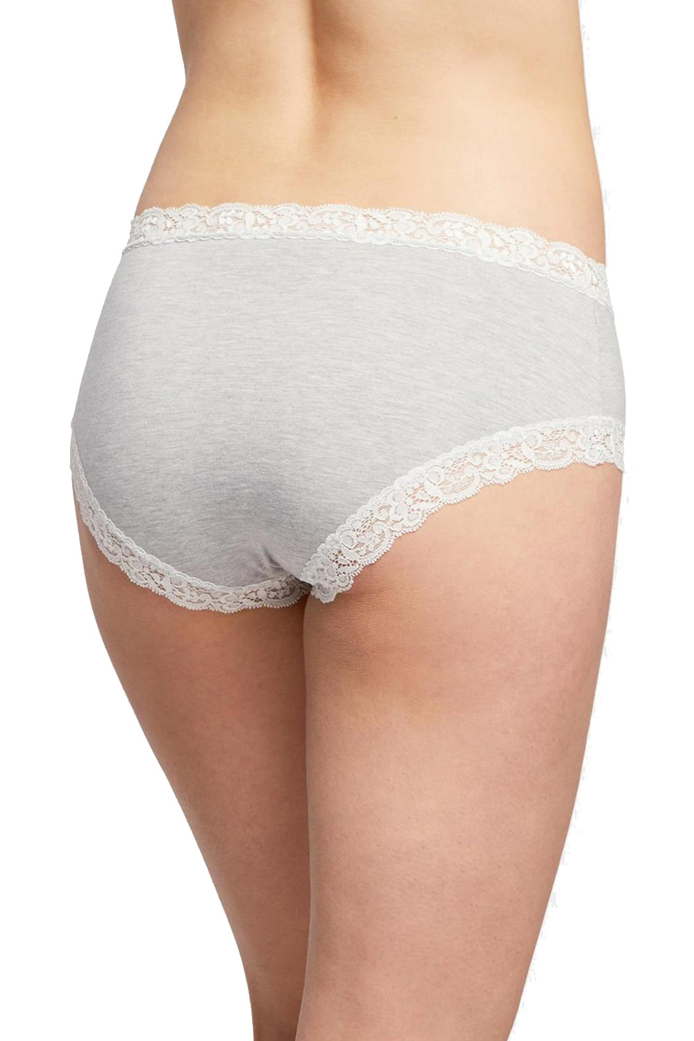 Fleur't Iconic High Waist Boyshort - Heather Grey/Chantilly - source image 65201