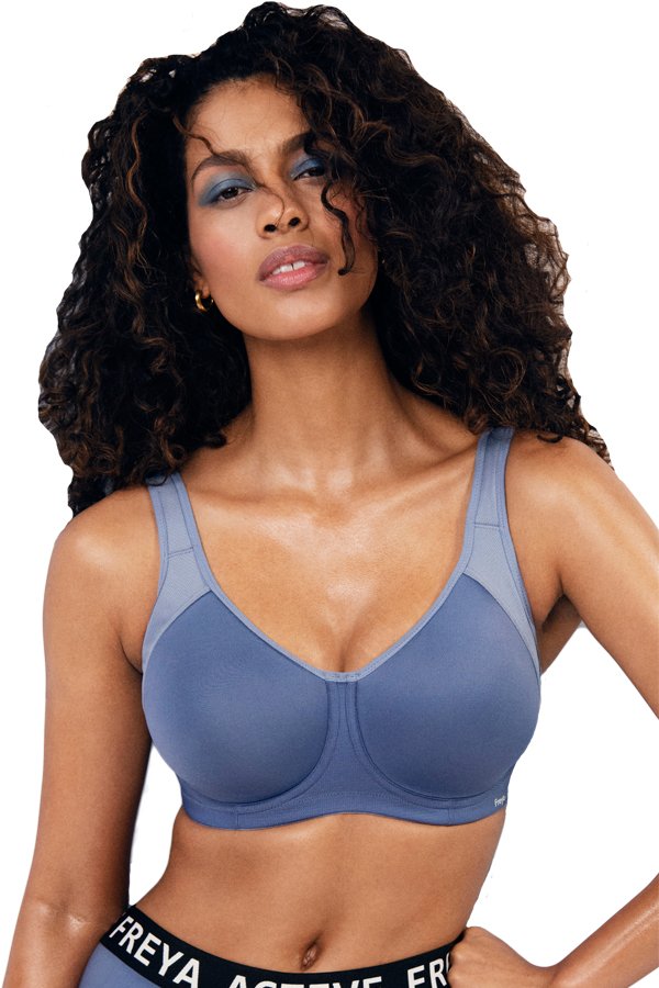 Freya Active Sonic Underwire Moulded Spacer Sports Bra - Denim - source image 49502