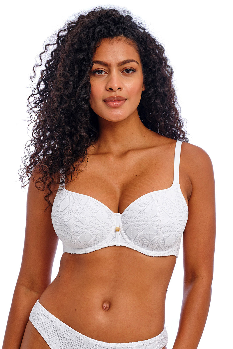 Freya Nomad Nights Underwire Sweetheart Bikini Top - White - source image 71916