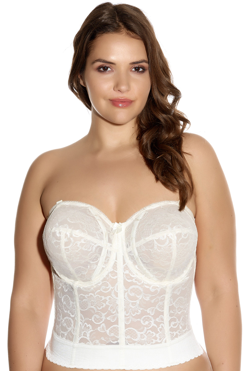 Goddess Bridal Lace Bustier - Ivory - source image 10436
